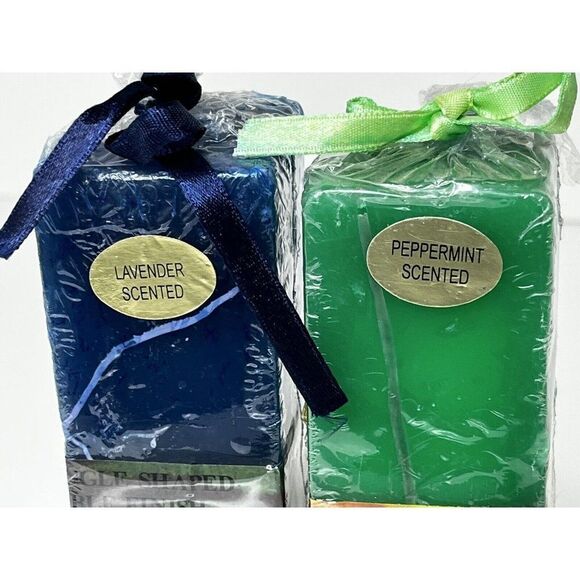 Candle World, Inc. Rectangle Shaped Set of 2 Candles Lavender & Peppermint - Picture 5 of 6